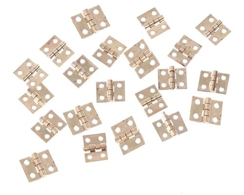 WHARGTSL 20PCS Mini Schrank Scharniere Möbel Beschläge Dekorative Kleine Tür Scharniere for Schmuck Box Möbel Hardware 8mm * 10mm von WHARGTSL