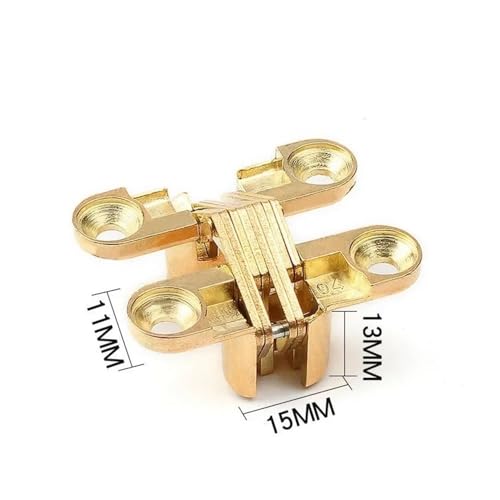 WHARGTSL 4PCS Zink-Legierung Heavy Duty Tür Pivot Scharnier Möbel Anschluss Hardware Unsichtbare Tür Scharnier for Klapptisch Tür Scharnier von WHARGTSL