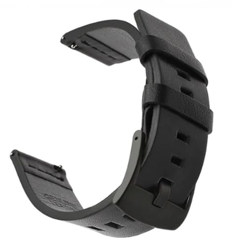 WHARGTSL Lederband passend für SUUNTO 9 Peak/Peak Pro Sportarmband, passend für Suunto 3 Smartwatch 20, 22 mm, Armband passend für SUUNTO 5PEAK Correa, Schwarz BK, 20 mm von WHARGTSL