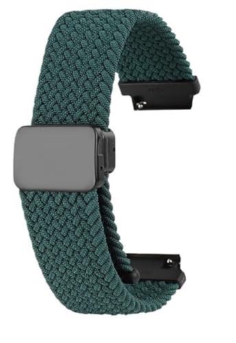 WHARGTSL Schnellverschluss-Nylonarmband passend for Casio AE-1200/1300 A158/159/168 W218, elastischer Magnetverschluss, Nylon-Handgelenksschlaufe, 18 mm(Forest Green) von WHARGTSL