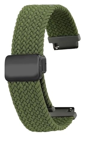 WHARGTSL Schnellverschluss-Nylonarmband passend for Casio AE-1200/1300 A158/159/168 W218, elastischer Magnetverschluss, Nylon-Handgelenksschlaufe, 18 mm(Green) von WHARGTSL