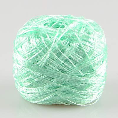 WHESAZYP 100 g/Knäuel Paillettengarn zum Stricken von Pailletten, Sommer-EIS-Seide, merzerisierte Wolle zum Häkeln, Strickgarn, DIY-Handarbeit (Farbe: Zi Luo LAN) (Apfelgrün) von WHESAZYP