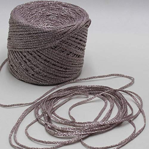 WHESAZYP 250 g, farbenfrohes, einzigartiges Garn aus Seide und Baumwolle in Gold- und Silbertönen, Metallic-Garn, Häkelgarn zum Stricken, Nähgarn (Farbe: 17) (11) von WHESAZYP