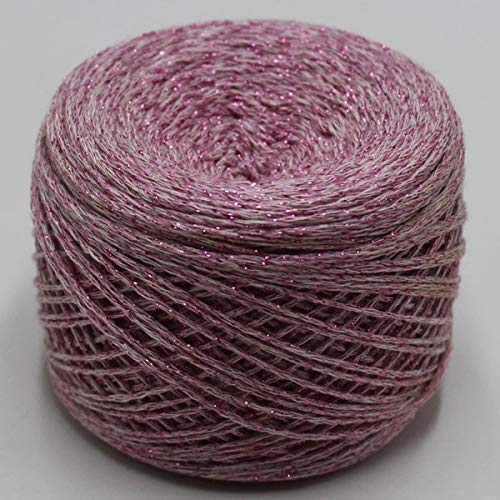 WHESAZYP 250 g, farbenfrohes, einzigartiges Garn aus Seide und Baumwolle in Gold- und Silbertönen, Metallic-Garn, Häkelgarn zum Stricken, Nähgarn (Farbe: 17) (5) von WHESAZYP