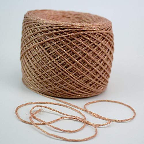 WHESAZYP 250 g, farbenfrohes, einzigartiges Garn aus Seide und Baumwolle in Gold- und Silbertönen, Metallic-Garn, Häkelgarn zum Stricken, Nähgarn (Farbe: 17) (8) von WHESAZYP