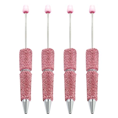 4 Stück 1,0 mm Perlen-Kugelschreiber, Strass, Perlenstift, Schreibstift, Perlenroller, Schulbedarf von WHFCBJBW