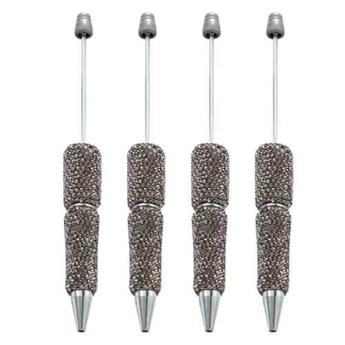 4 Stück 1,0 mm Perlen-Kugelschreiber, Strass, Perlenstift, Schreibstift, Perlenroller, Schulbedarf von WHFCBJBW