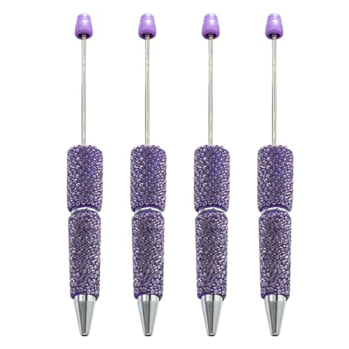 4 Stück 1,0 mm Perlen-Kugelschreiber, Strass, Perlenstift, Schreibstift, Perlenroller, Schulbedarf von WHFCBJBW