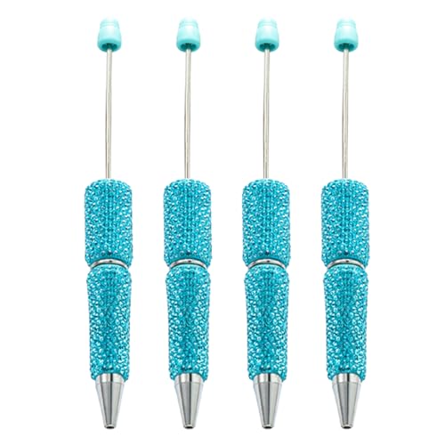 4 Stück 1,0 mm Perlen-Kugelschreiber, Strass, Perlenstift, Schreibstift, Perlenroller, Schulbedarf von WHFCBJBW