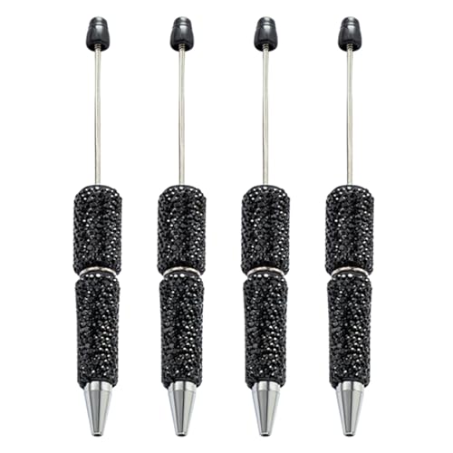 4 Stück 1,0 mm Perlen-Kugelschreiber, Strass, Perlenstift, Schreibstift, Perlenroller, Schulbedarf von WHFCBJBW