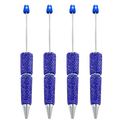 4 Stück 1,0 mm Perlen-Kugelschreiber, Strass, Perlenstift, Schreibstift, Perlenroller, Schulbedarf von WHFCBJBW