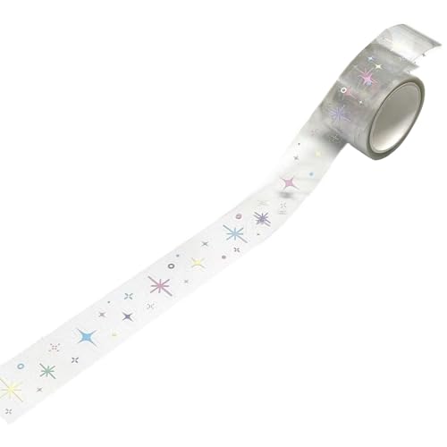 PET Dekoratives Klebeband Sternmuster Klebeband Selbstklebendes Klebeband Dekoratives Klebeband Koreanische Stile Washis Tape für Journaling von WHFCBJBW