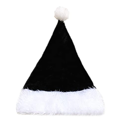 Plüsch-Weihnachtsmannmütze, pelzige Weihnachtsmütze, Weihnachtsfeier, Kopfschmuck, Partygeschenk, Weihnachtsmann-Kostüm von WHFCBJBW