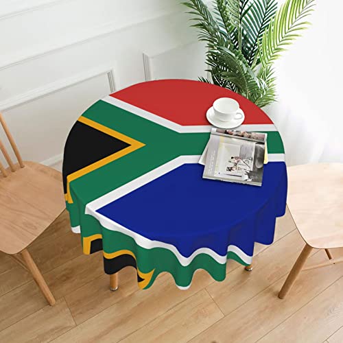 WHJSHOP Runde dekorative Tischdecke, 152,4 cm, schützen und dekorieren Sie Ihren Esstisch, Südafrika-Flaggen-Drucke von WHJSHOP