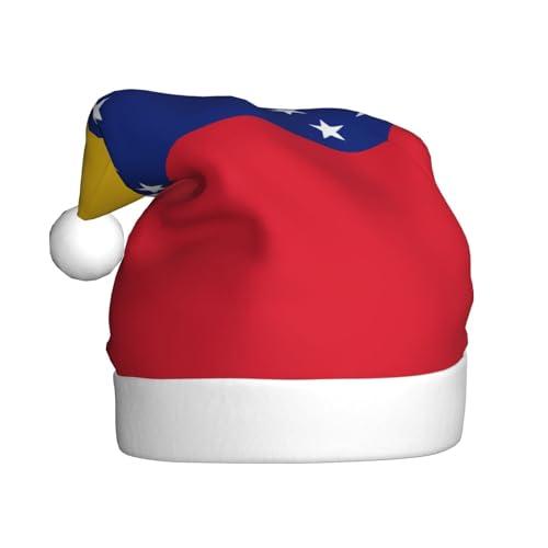 WHJWXC Weihnachtsmütze für Erwachsene – weiches Material für Feiertagspartys und Kostümveranstaltungen, Flagge von Venezuela von WHJWXC