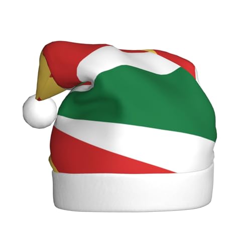 WHJYCC Flagge der Seychellen Klassische Weihnachtsmütze, perfekte Nikolausmütze für Erwachsene, Schneeflockenhut, ideal für Weihnachten, Halloween und Partygeschenke von WHJYCC