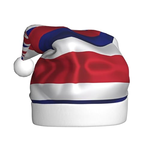 WHJYCC Flagge von Hawaii Amerikanische klassische Weihnachtsmütze, perfekte Nikolausmütze für Erwachsene, Schneeflockenhut, ideal für Weihnachten, Halloween und Partygeschenke von WHJYCC