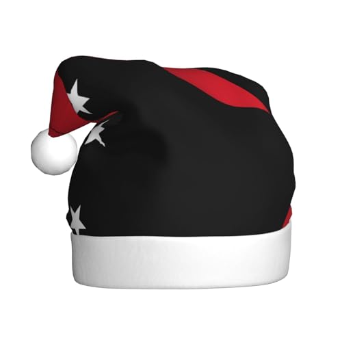 WHJYCC Flagge von Papua-Neuguinea, klassische Weihnachtsmütze, perfekte Nikolausmütze für Erwachsene, Schneeflockenhut, ideal für Weihnachten, Halloween und Partygeschenke von WHJYCC