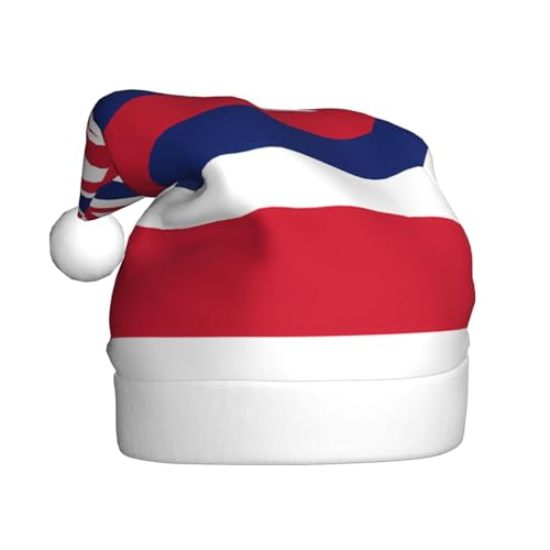 WHJYCC Hawaii-Flagge, klassische Weihnachtsmütze, perfekte Nikolausmütze für Erwachsene, Schneeflockenhut, ideal für Weihnachten, Halloween und Partygeschenke von WHJYCC