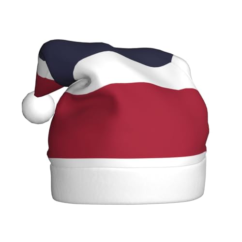 WHJYCC Klassische Weihnachtsmütze mit Thailand-Flagge, perfekte Nikolausmütze für Erwachsene, Schneeflockenhut, ideal für Weihnachten, Halloween und Partygeschenke von WHJYCC