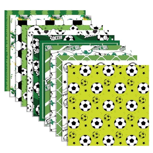 Dekorpapier mit Fußball-Motiv, 30 x 30 cm, Scrapbooking, Dekorationspapier für Scrapbooking, Tagebuch, Album, Verpackung, 24 Blatt Dekorpapier mit Fußball-Motiv, 30 x 30 cm, Scrapbooking, Dekorationspapier für Scrapbooking, Tagebuch, Album, Verpackung, 24 Blatt von WHKM