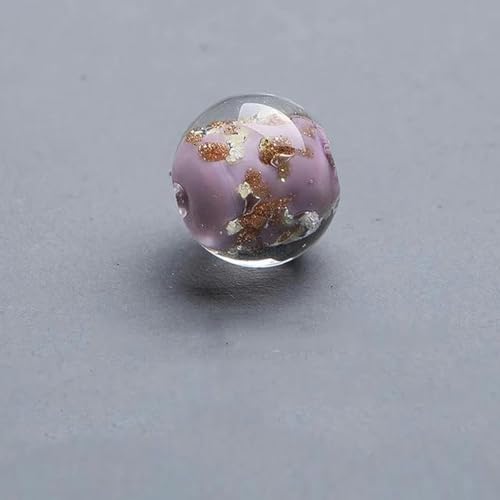 10 Stück/Los 8 mm runde beleuchtete Blumenglasperlen, lose leuchtende Lampwork-Perlen, handgefertigter Kristall, DIY-Nähzubehör, Farbe 9 von WHUCTM