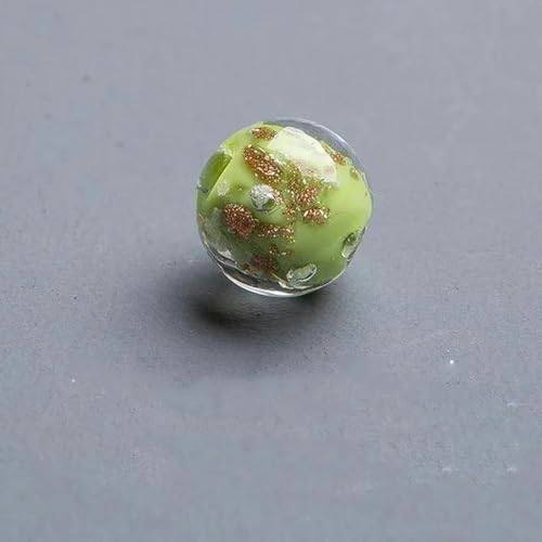 10 Stück/Los 8 mm runde beleuchtete Blumenglasperlen, lose leuchtende Lampwork-Perlen, handgefertigter Kristall, zum Selbermachen, Nähzeug, Farbe 13 von WHUCTM