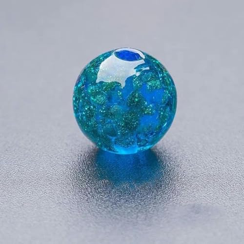 10 Stück/Los 8 mm runde beleuchtete Blumenglasperlen, lose leuchtende Lampwork-Perlen, handgefertigter Kristall, zum Selbermachen, Nähzeug, Farbe 15 von WHUCTM