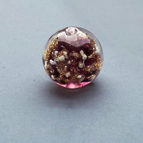 10 Stück/Los 8 mm runde beleuchtete Blumenglasperlen, lose leuchtende Lampwork-Perlen, handgefertigter Kristall, zum Selbermachen, Nähzeug, Farbe 7 von WHUCTM