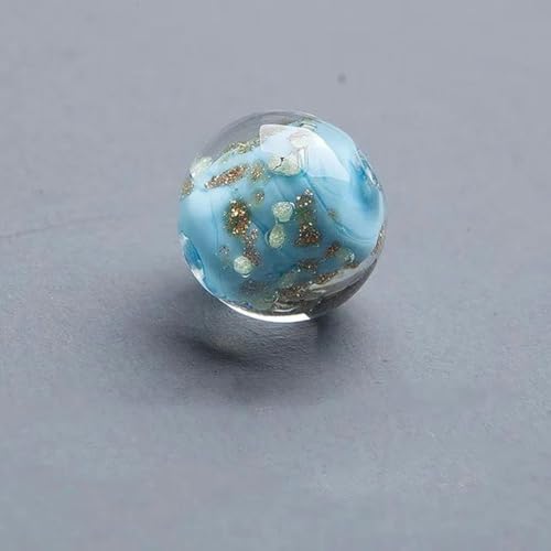 10 Stück/Los 8 mm runde beleuchtete Blumenglasperlen, lose leuchtende Lampwork-Perlen, handgefertigter Kristall, zum Selbermachen, Nähzubehör, Farbe 10 von WHUCTM