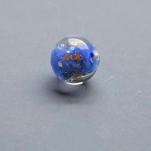 10 Stück/Los 8 mm runde beleuchtete Blumenglasperlen, lose leuchtende Lampwork-Perlen, handgefertigter Kristall, zum Selbermachen, Nähzubehör, Farbe 12 von WHUCTM