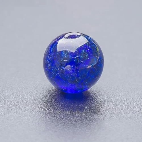 10 Stück/Los 8 mm runde beleuchtete Blumenglasperlen, lose leuchtende Lampworkperlen, handgefertigter Kristall, zum Selbermachen, Nähzeug, Farbe 17 von WHUCTM