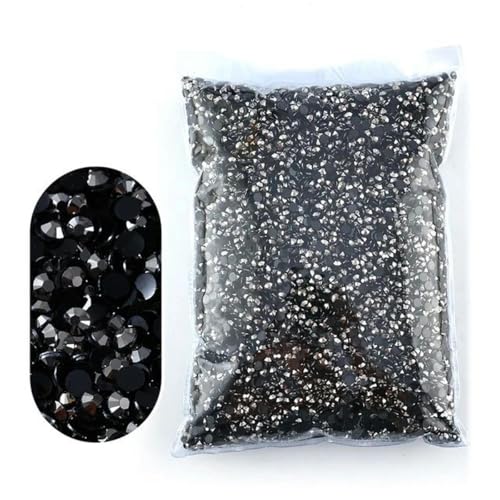 2–6 mm Jelly AB-Harz, nicht Hot Fix-Strasssteine, flache Rückseite, Kristalle, Strass-Glitzer, große Packung Steine-Mineralasche-4 mm, 5000 Stück von WHUCTM