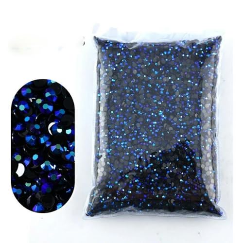 2–6 mm Jelly AB-Harz, nicht Hot Fix-Strasssteine, flache Rückseite, Kristalle, Strass-Glitzer, große Packung Steine-Orchidee AB-6 mm, 1000 Stück von WHUCTM