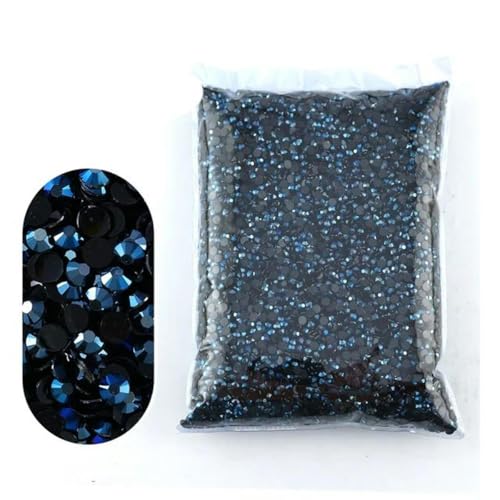 2–6 mm Jelly AB-Harz, nicht Hot Fix-Strasssteine, flache Rückseite, Kristalle, Strass-Glitzer, große Packung Steine-Tintenblau AB-4 mm, 5000 Stück von WHUCTM