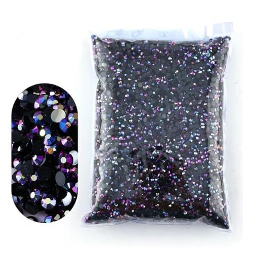 2 – 6 mm Jelly AB-Harz, nicht Hot Fix-Strasssteine, flache Rückseite, Kristalle, Strass-Glitzer, große Packung Steine-violettrot AB-2 mm, 10.000 Stück von WHUCTM