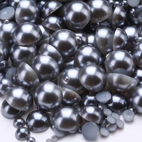 Gemischte 3 mm 4 mm 5 mm 6 mm 8 mm 10 mm 1000 Stück Acrylperlen Perlenimitat halbrund Flatback zur Schmuckherstellung DIY Zubehör-PZ0327 von WHUCTM