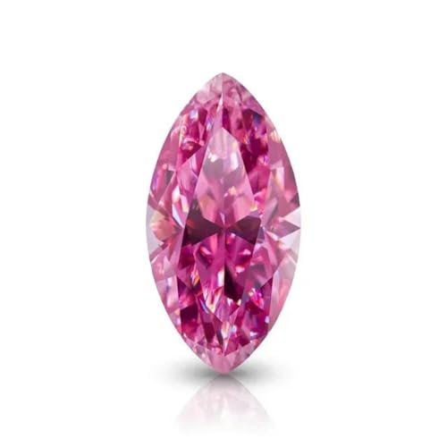 Lose Edelsteine, Moissanit im rosa Schliff, brillante Diamantperlen – Pink Marquise – D – VVS1 – 2 ct – GRA von WHUCTM