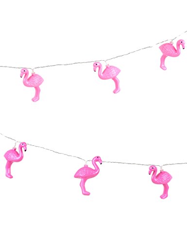 Widmann 08180 - Flamingo Lichterkette, 2,5 m, 10 Lichter, Hängedekoration, Karneval, Fasching, Mottoparty von W WIDMANN MILANO Party Fashion