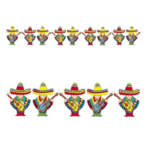 Widmann 2164R - Girlande Mariachi, Circa 3 m, Dekoration, Wanddekoration, Mexiko, Mottoparty, Karneval von W WIDMANN MILANO Party Fashion