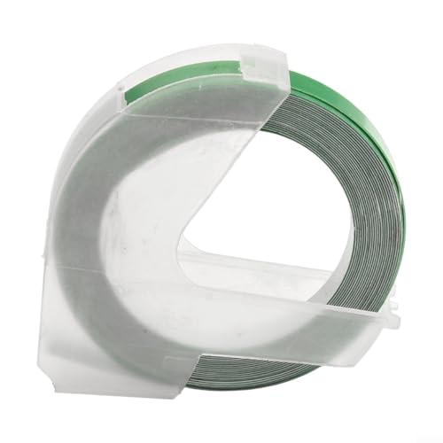 Prägeband für Etikettenhersteller, 6 mm x, funktioniert mit DYMO12813, für Motex 5500A und mehr (Grün) von WIIYENA