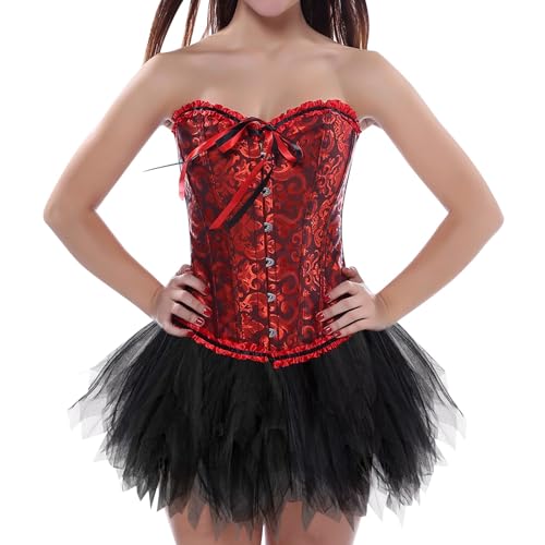 WILLBEST tüllrock Halloween Damen lang gelber tüllrock Damen Pajama Set weißer tüllrock Damen hinten lang tüllrock tüllrock braun XXL Ballett tütü Damen Langarm-Crop-Tops Netzstoff von WILLBEST