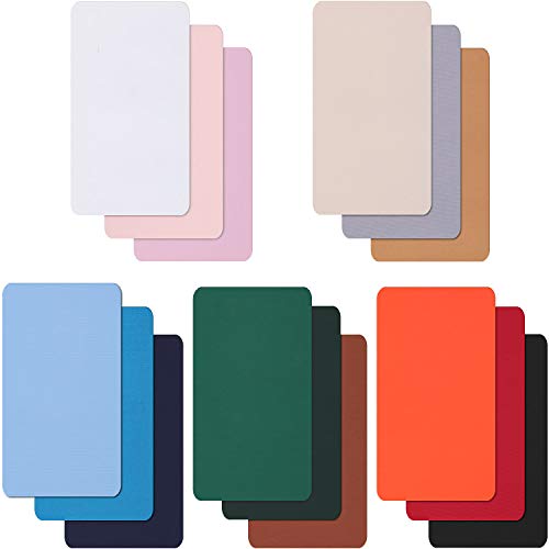 WILLBOND 15 Stück Nylon Reparatur Patches Selbstklebendes Nylon Pflaster Wasserdichtes, Leichtes Reparatur Pflaster für Kleidung Daunenjacke Reparatur Löcher Reißen (Bunt) von WILLBOND