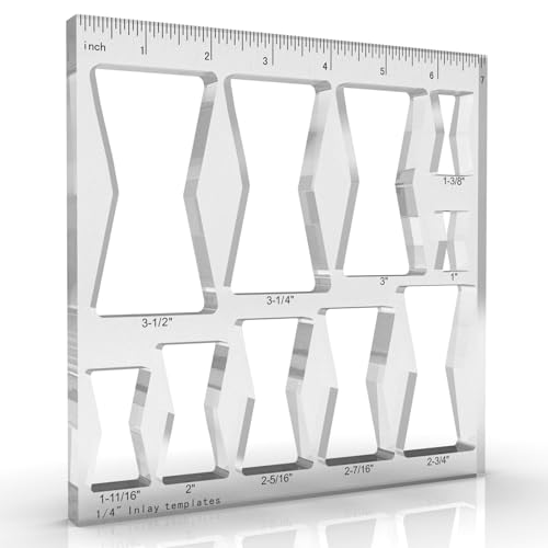 10-in-1-Schmetterling-Inlay-Vorlage, Fräs-Vorlage für Holzbearbeitung, dekoratives Holzfräser, Vorrichtungs-Set für präzise Schnitte, Schmetterlingseinlage, dekorativ (einteilige Vorlagen) von WIMNISV