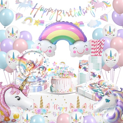 WINAROI Einhorn Deko Kindergeburtstag,Einhorn Geburtstagsdeko Mädchen,Einhorn Party Deko,Pappteller Kindergeburtstag mit Einhorn Luftballons Pappteller Tassen Servietten Tischdecke WINAROI Einhorn Deko Kindergeburtstag,Einhorn Geburtstagsdeko Mädchen,Einhorn Party Deko,Pappteller Kindergeburtstag mit Einhorn Luftballons Pappteller Tassen Servietten Tischdecke von WINAROI