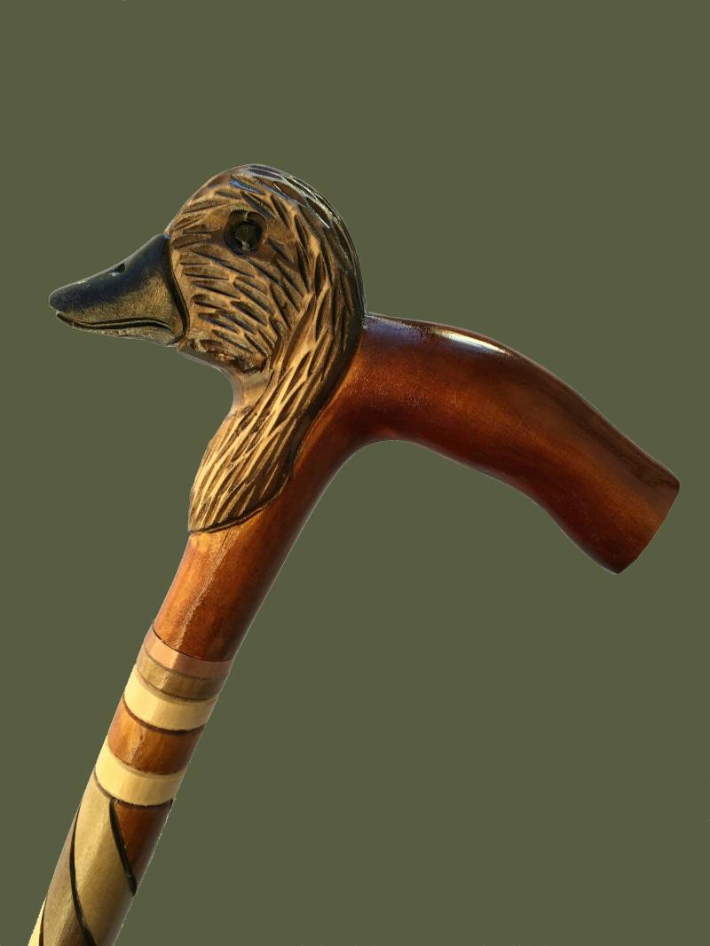 Holz Geschnitztes Tier Ente Walking Cane von WINETS