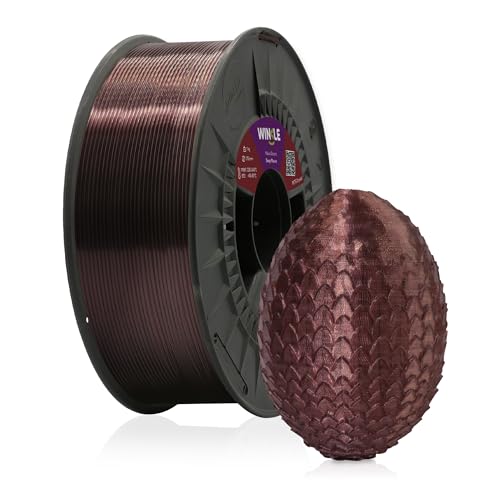 WINKLE PETG Filament 1.75mm Crystal Dark Mauve, 300g Spule, 3D Drucker Filament Kompatibel mit FDM Druckern, Druckmaterialien, Maßgenauigkeit +/- 0.05mm, Einfaches Drucken von WINKLE FEED YOUR PRINTER