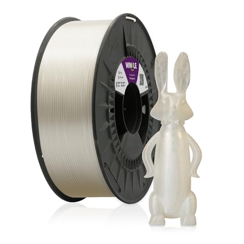 WINKLE PETG Filament 1.75mm Transparent, 300g Spule, 3D Drucker Filament Kompatibel mit FDM Druckern, Druckmaterialien, Maßgenauigkeit +/- 0.05mm, Schlagfest, Leicht zu Bedrucken von WINKLE FEED YOUR PRINTER