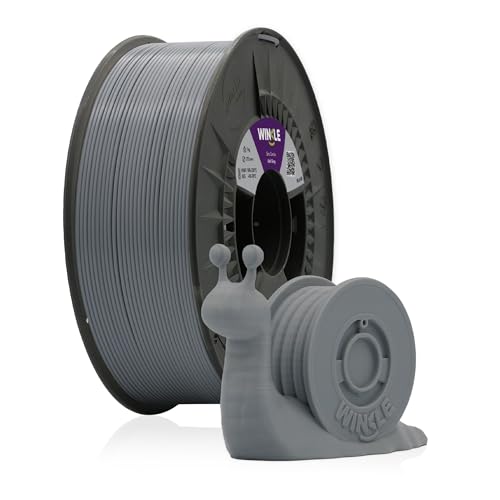 WINKLE PLA HD Filament 1.75mm Aschgrau, 300g Spule, 3D Drucker Filament Kompatibel mit FDM Druckern, Druckmaterialien, Maßgenauigkeit +/- 0.05mm, Bioabbaubar Leicht zu Bedrucken von WINKLE FEED YOUR PRINTER