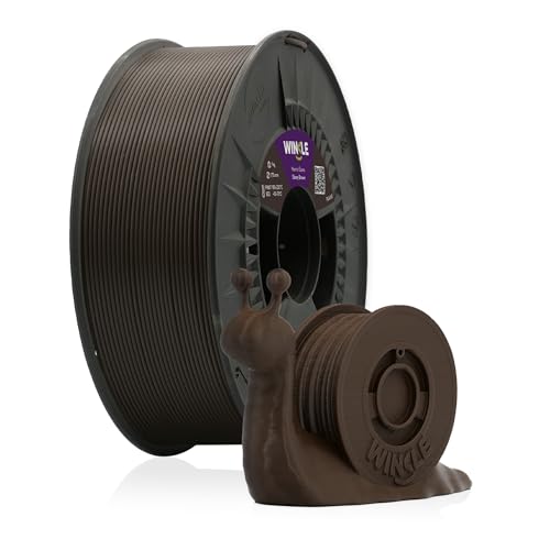 WINKLE PLA HD Filament 2.85mm Ebenholz Braun, 1kg Spule, 3D Drucker Filament Kompatibel mit FDM Druckern, Druckmaterialien, Maßgenauigkeit +/- 0.05mm, Bioabbaubar Leicht zu Bedrucken von WINKLE FEED YOUR PRINTER